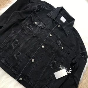 New! Black Audrina Denim Jacket